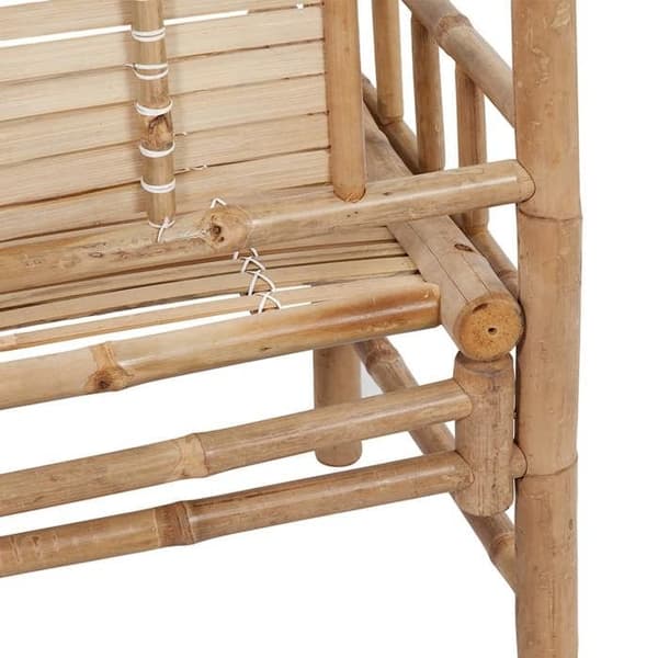 Maison Exclusive - Bænk til haven med pude 120 cm Bambus