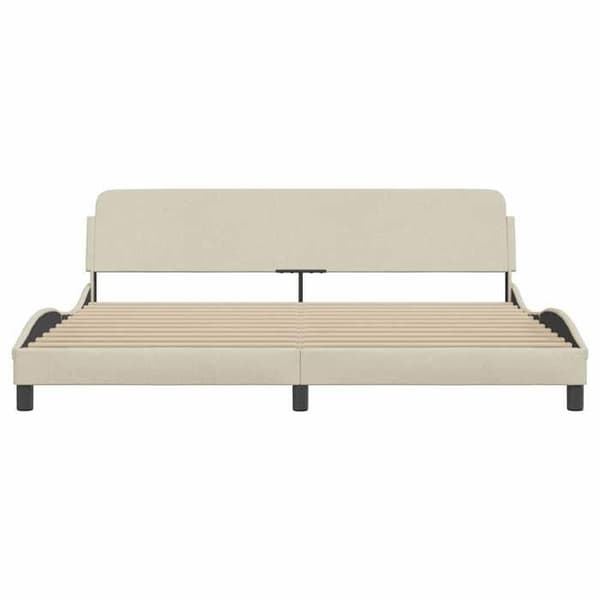Maison Exclusive - Dover sängram crème 200x200 cm tyg