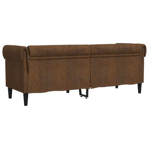 Maison Exclusive - Chesterfield sofa 3 pladser brun stof