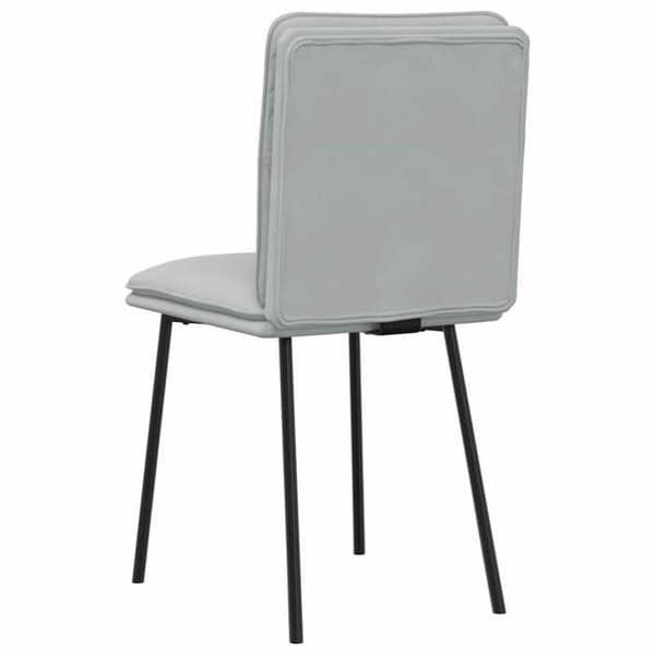 Maison Exclusive - Matstolar set om 6 ljusgrå sammet Ljusgrått
