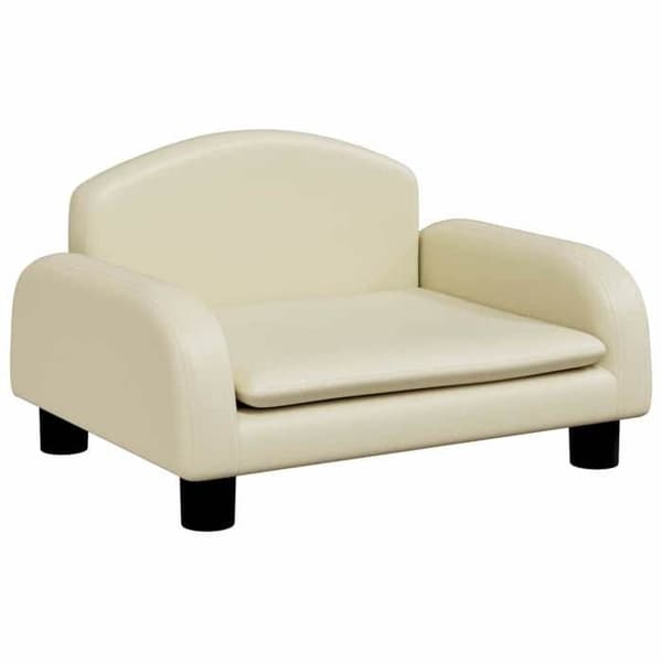 Maison Exclusive - Hundeseng creme 50x40x30 cm i kunstlæder Grädde