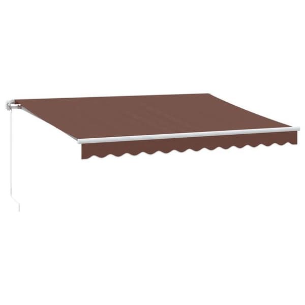 Maison Exclusive - Manuell markis 3,5 x 2,5 m Brun 100 % polyester kastanj
