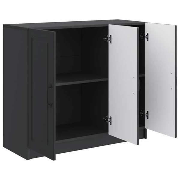 Maison Exclusive - Buffet Musta 89 x 34,5 x 77 cm Insinööripuu