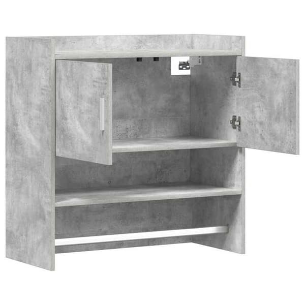Maison Exclusive - Væghylde Montering væg Grå beton 80 x 36 x 80 cm