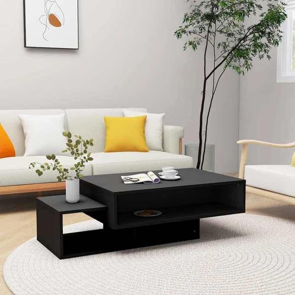 Bord - EKSKLUSIV HUS - 105 x 55 x 32 cm - Sort - Spånplade - 3 rum Svart