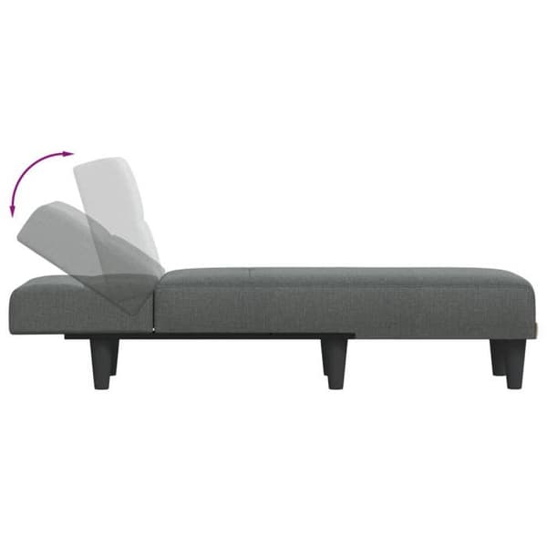 Maison Exclusive - Mörkgrå chaise longue i tyg