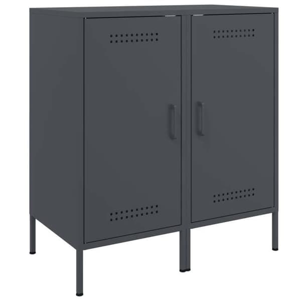 Maison Exclusive - Bufféer 2 st antracit 36x39x79 cm stål
