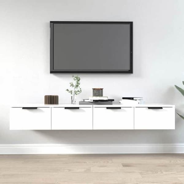 Maison Exclusive - Väggskåp 2 st vit 68x30x20 cm Ingenjörsträ Vit