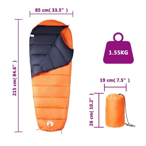Sovepose - EKSKLUSIV HUS - Mumie 3 sæsoner - Vandtæt - Polyester 190T - Let og kompakt