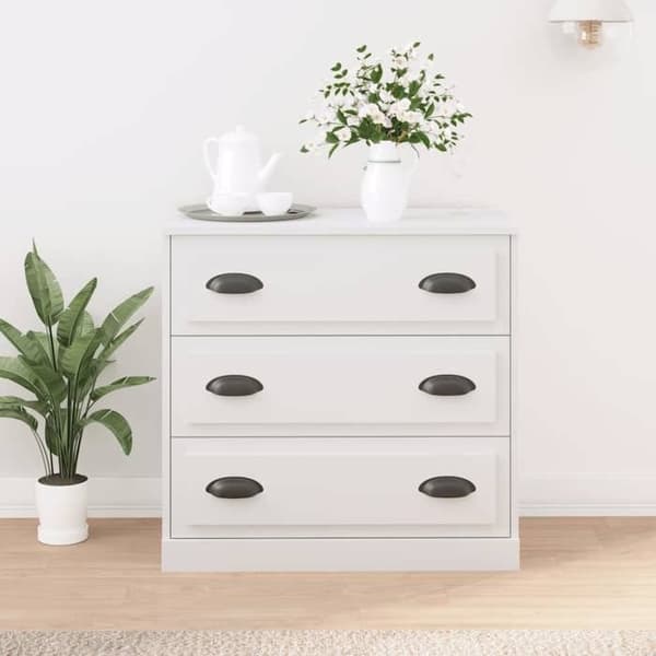 Maison Exclusive - Buffé vit 70x35,5x67,5 cm ingenjörsträ Vit