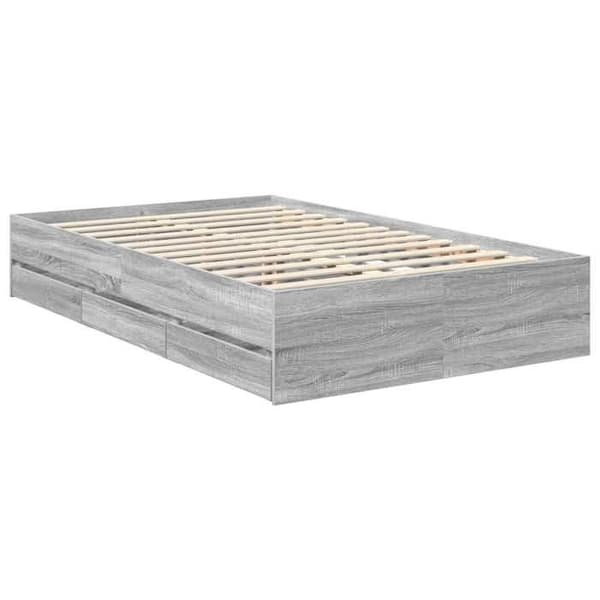 Maison Exclusive - Sängram Grå Sonoma 120 x 190 cm Ingenjörsträ