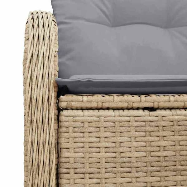 Maison Exclusive - Trädgårdssoffa med beige kudde 121 x 62 x 69cm polyrotting