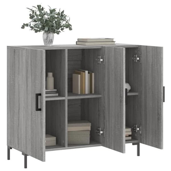 Maison Exclusive - Buffet sonoma grå 90x34x80 cm ingeniørtræ