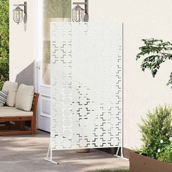 Maison Exclusive - Integritetsskärm 100 x 50 x 180 cm Vit Stål Vit