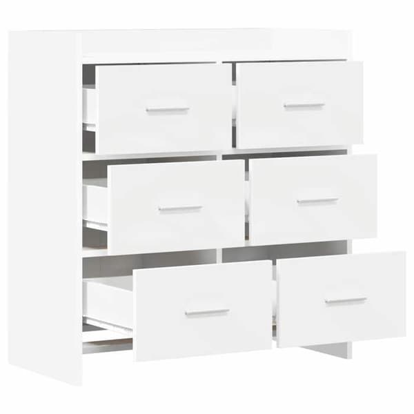Maison Exclusive - Buffé Vit 75 x 33 x 80 cm Ingenjörsträ