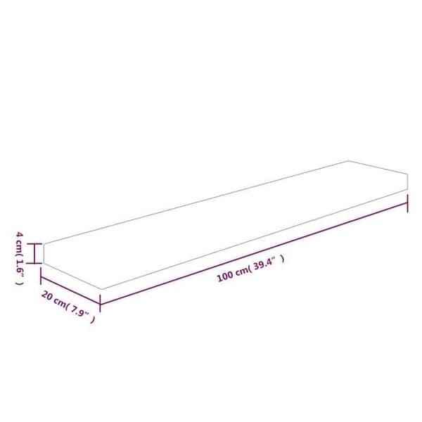 Maison Exclusive - Hyllpanel 100x20x4 cm Obehandlad massivt ek