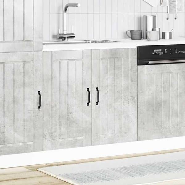 Maison Exclusive - Basis møbel til Lucca vask i grå beton og ingeniørtræ