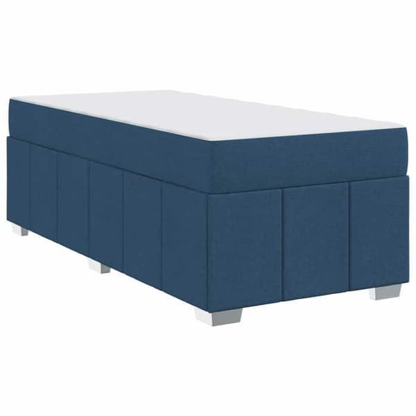 Maison Exclusive - Sängram med madrass Blå 90 x 200 cm tyg