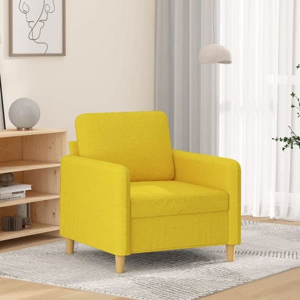 Maison Exclusive - Vaaleankeltainen nojatuoli 60 cm Kangas