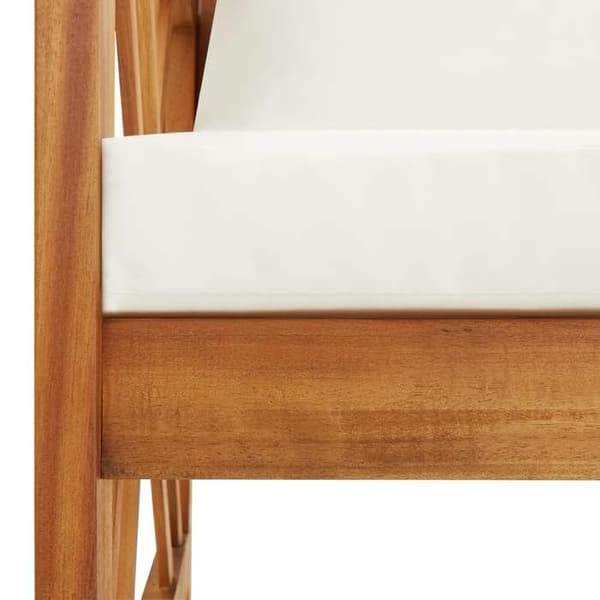Maison Exclusive - Bænk til haven med puder 119 cm Solid akacietræ