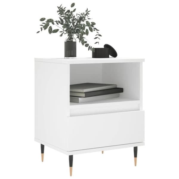 Maison Exclusive - Sängbord 2 st vit 40x35x50 cm ingenjörsträ Vit