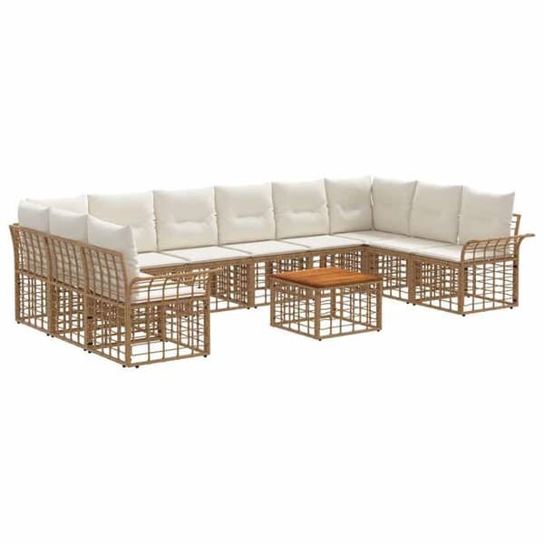 Maison Exclusive - Utomhus soffgrupp 11 delar 10 platser
