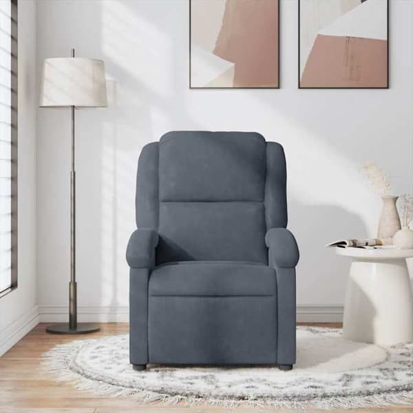 Maison Exclusive - Tummanharmaa samettinen hierontatuoli