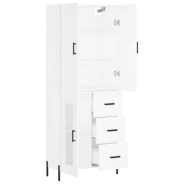 Maison Exclusive - Buffé hög Vit 69,5x34x180 cm Ingenjörsträ