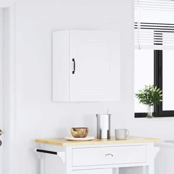 Maison Exclusive - Kalmar vit köksskåp i ingenjörsträ