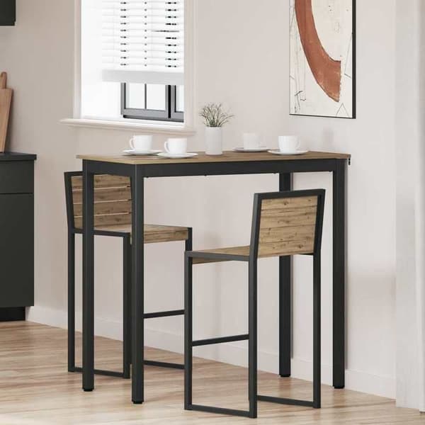 Maison Exclusive - Stående barbord i ingeniørtræ, rektangulær