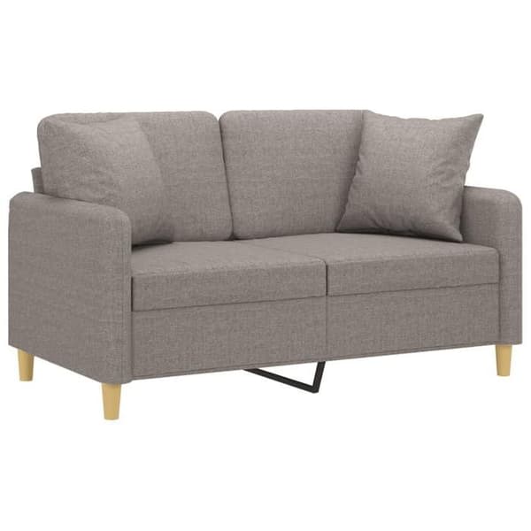 Soffa 2 platser - Maison Exclusive - Taupe - Tyg 100% polyester - Robust metallram mol