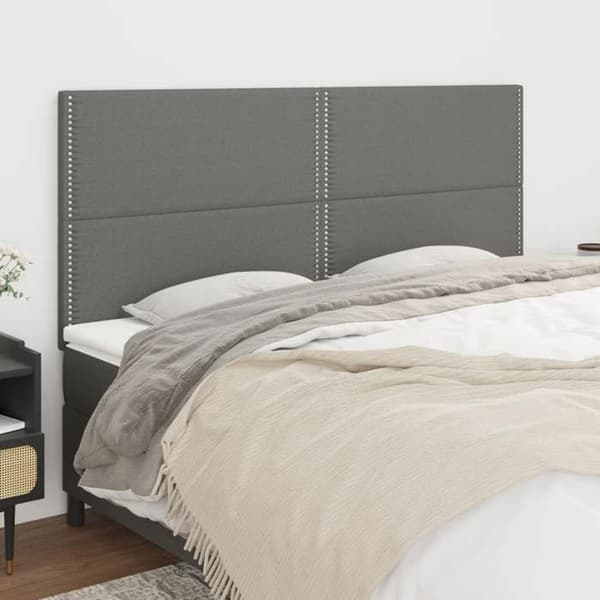 Maison Exclusive - Hovedgærde Mørkegrå 200x5x118/128 cm Stof Mörkgrå