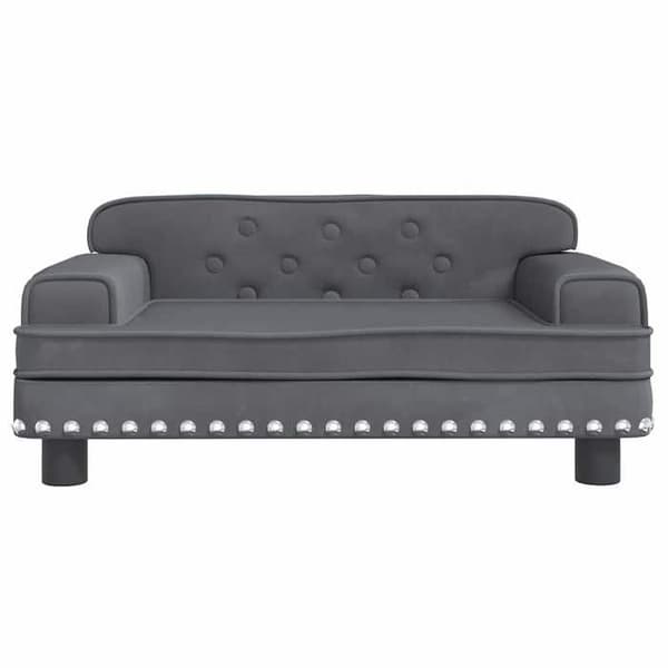 Maison Exclusive - Mørkegrå hundeseng 70x45x30 cm velour mörkgrå
