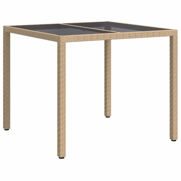 Maison Exclusive - Havebord Beige 90 x 90 x 75 cm polyrotin beige