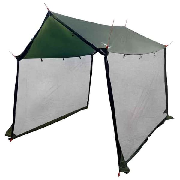 Maison Exclusive - Camping tarp med netvægge Grøn army