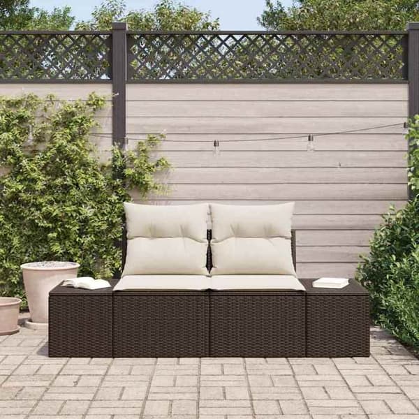 Havemøbel - EKSKLUSIV HUS - 184x62x69 cm - Brun - Poly rattan & stål - UV-resistent brun