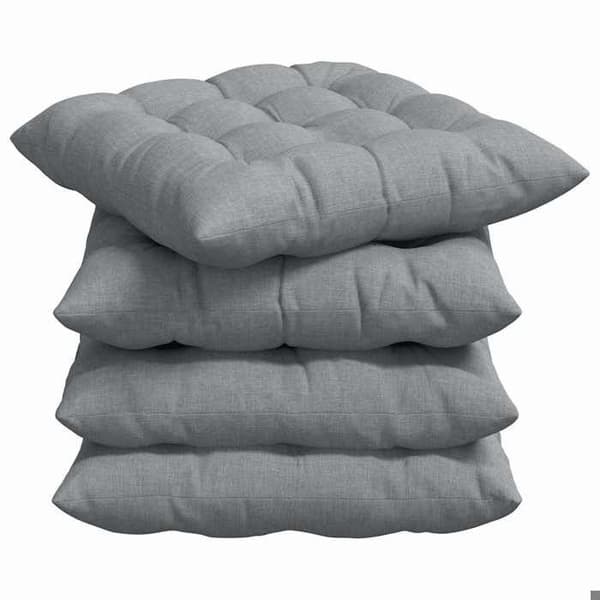 Sittkuddar - EXKLUSIVT HEM - Set om 4 - Ljusgrå - 40x40x6 cm - Polyesterfyllning Ljusgrått