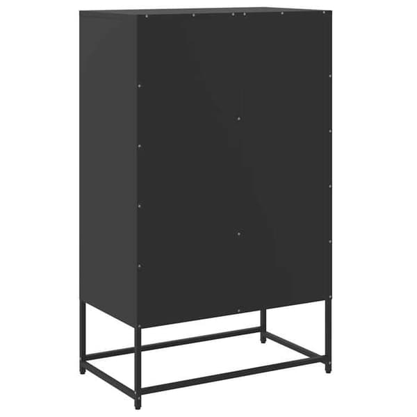 Maison Exclusive - Svart hög buffé 68x39x111,5 cm stål