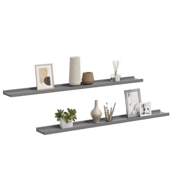 Maison Exclusive - Seinähyllyt 2 kpl Harmaa 100x9x3 cm Grå