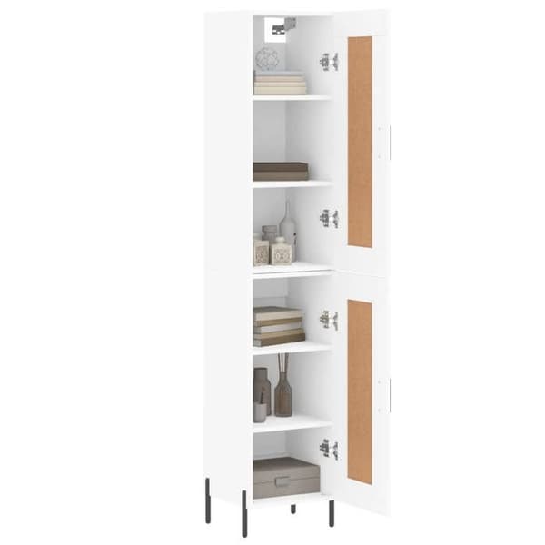 Maison Exclusive - Buffé hög Vit 34,5x34x180 cm Ingenjörsträ Vit