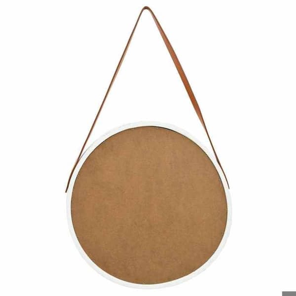 Maison Exclusive - Väggspegel med rem 50 cm Vit