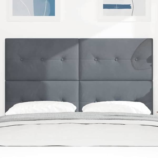 Maison Exclusive - Mörkgrå sänggavel 160 cm Sammet