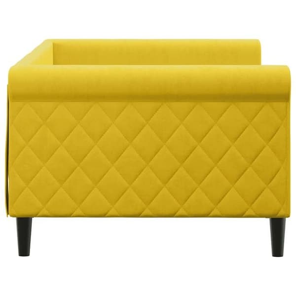 Maison Exclusive - Sängsoffa utan madrass gul 90x200 cm sammet Gul