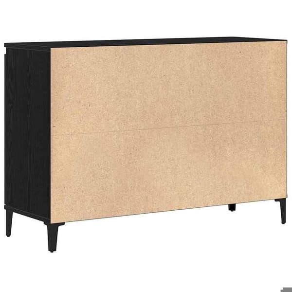 Maison Exclusive - Buffet Sort egetræ 104 x 35 x 70 cm Ingeniørtræ svart ek