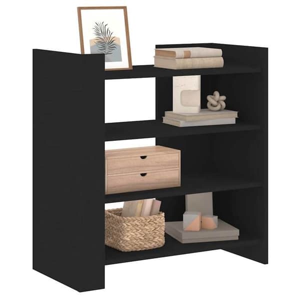 Maison Exclusive - Buffé svart 73,5x35x75 cm ingenjörsträ
