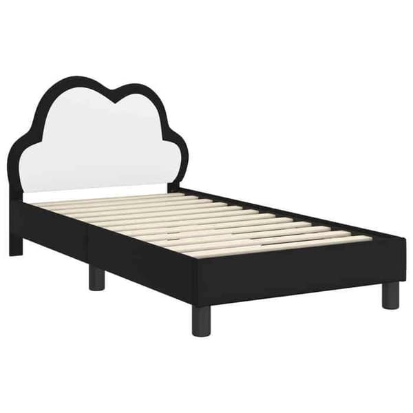 Maison Exclusive - Sengestel til børn med hovedgærde Sort 80 x 160 cm PU Svart