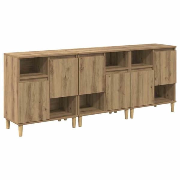Buffé - EXKLUSIVT HUS - 60 x 35 x 70 cm - Hållbart kompositträ - Ekutseende - Modern design