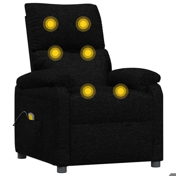 Maison Exclusive - Svart tyg massagefåtölj
