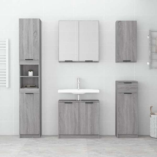 Maison Exclusive - Sonoma grå spejlskab til badeværelse 64x20x67 cm