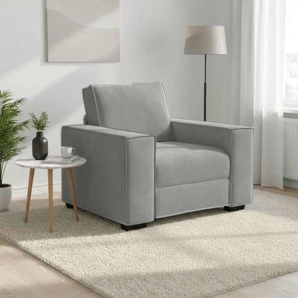 Maison Exclusive - Ljusgrå Fåtölj 100x78x84 cm Sammet Ljusgrått